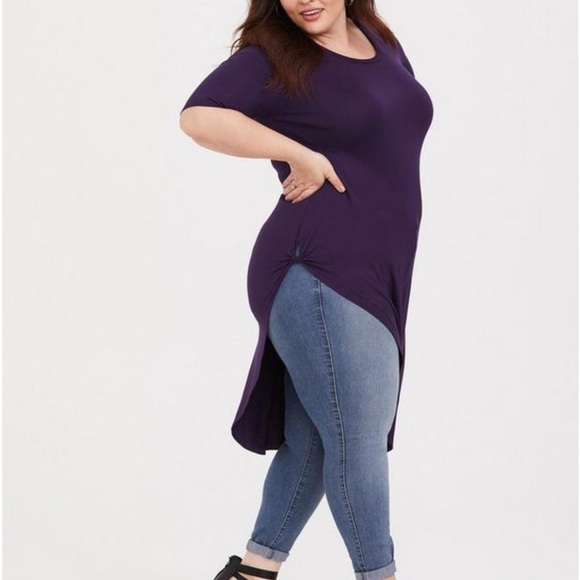 NWT Torrid Super Soft Asymmetric Side Twist Tunic Tank - Picture 2 of 8